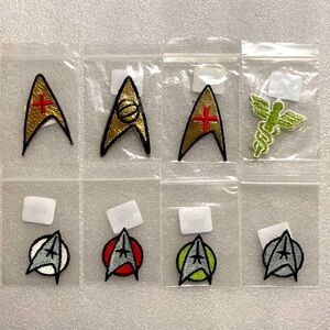 Lot of 8 Star Trek Sew On Patches. Brand New!!
